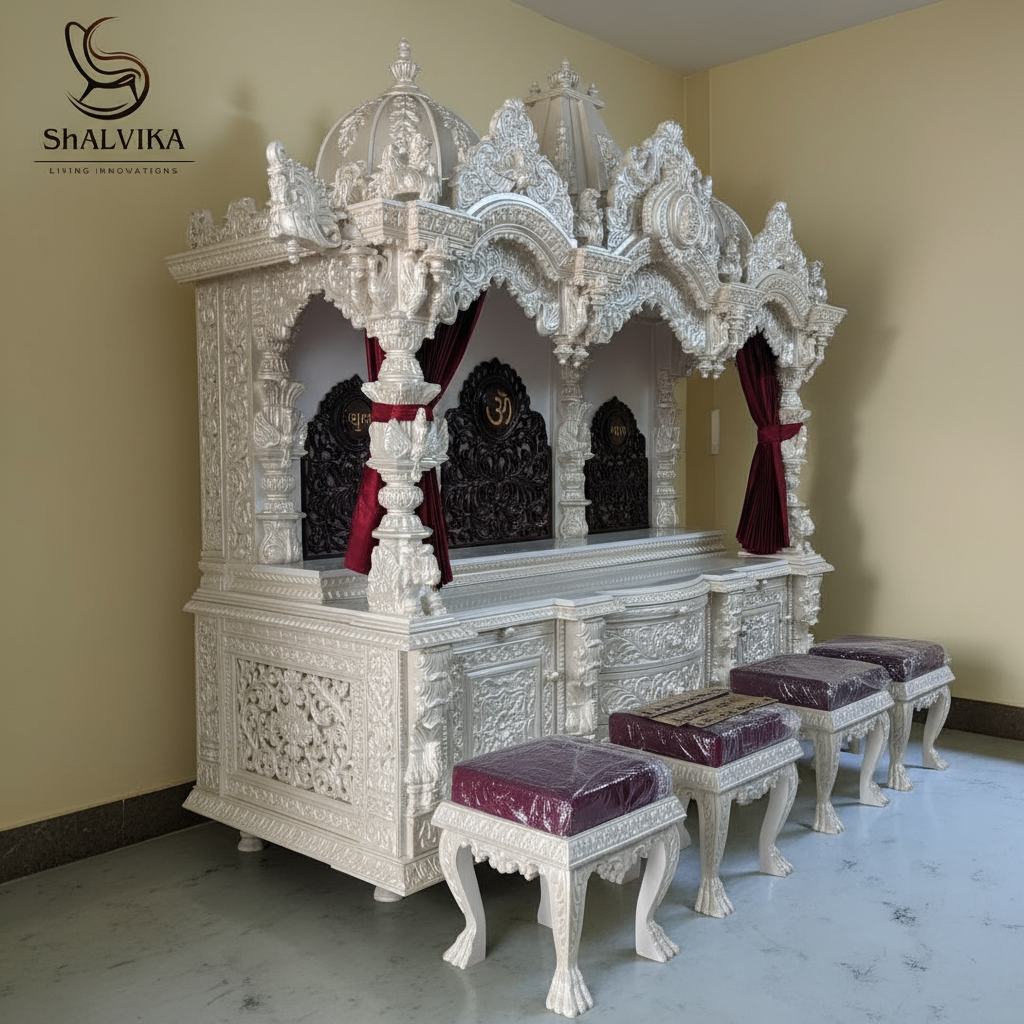 Buy Large Temple for Home in Teak Wood