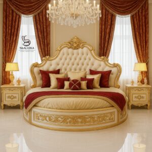 Round Bed Design for Royal Home