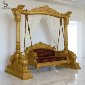 Teak Swing in Royal Gold for Home