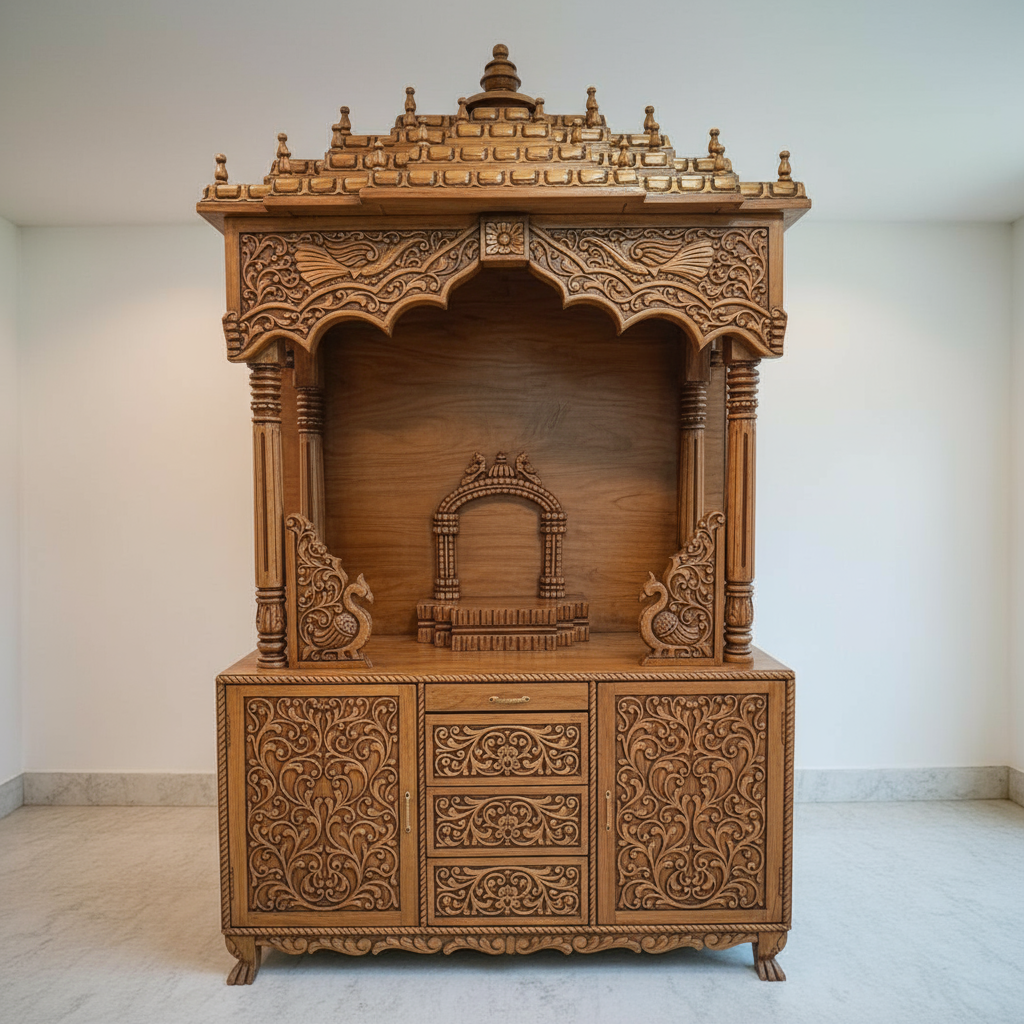 Wooden Gopuram Mandir for Home