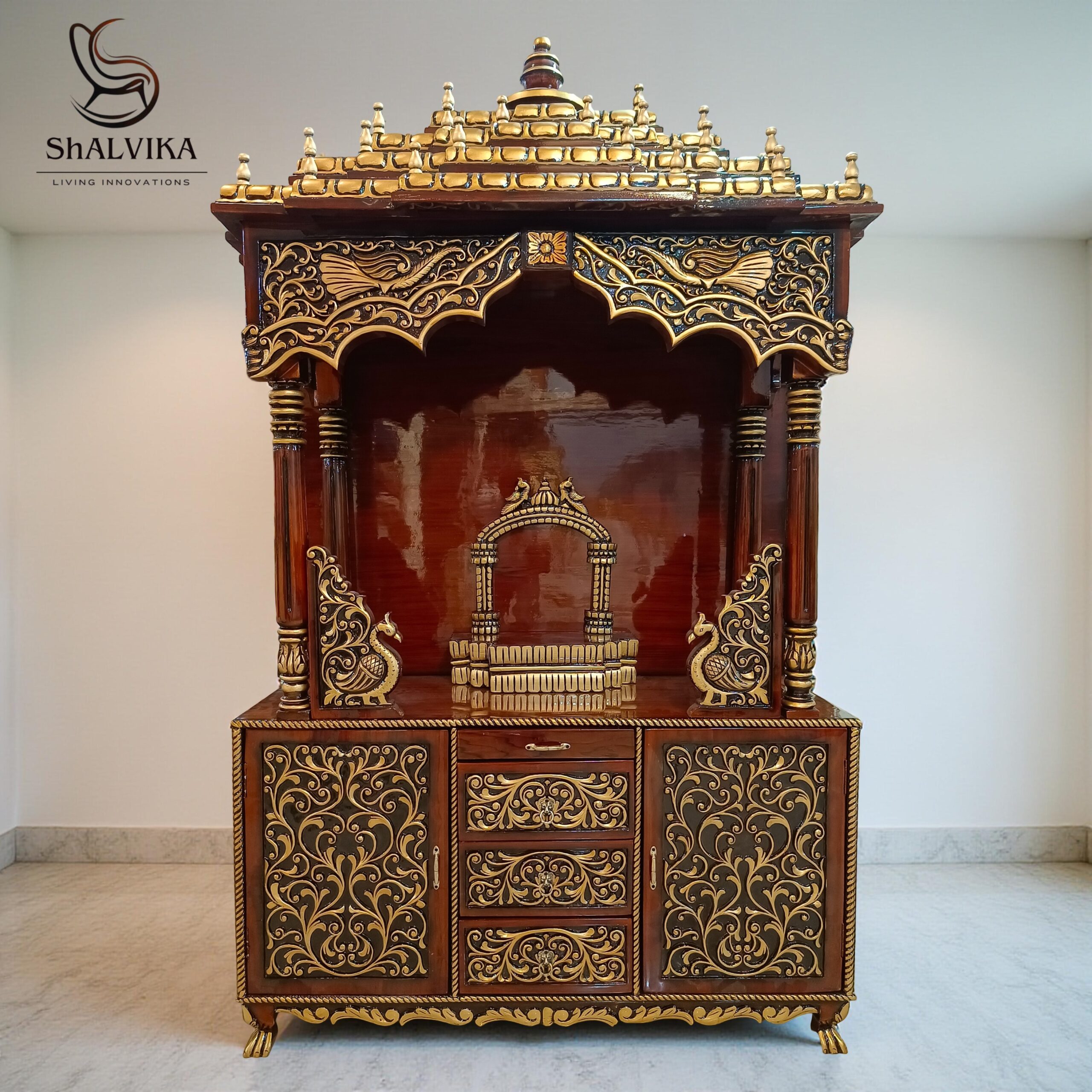 Wooden Gopuram Mandir for Home