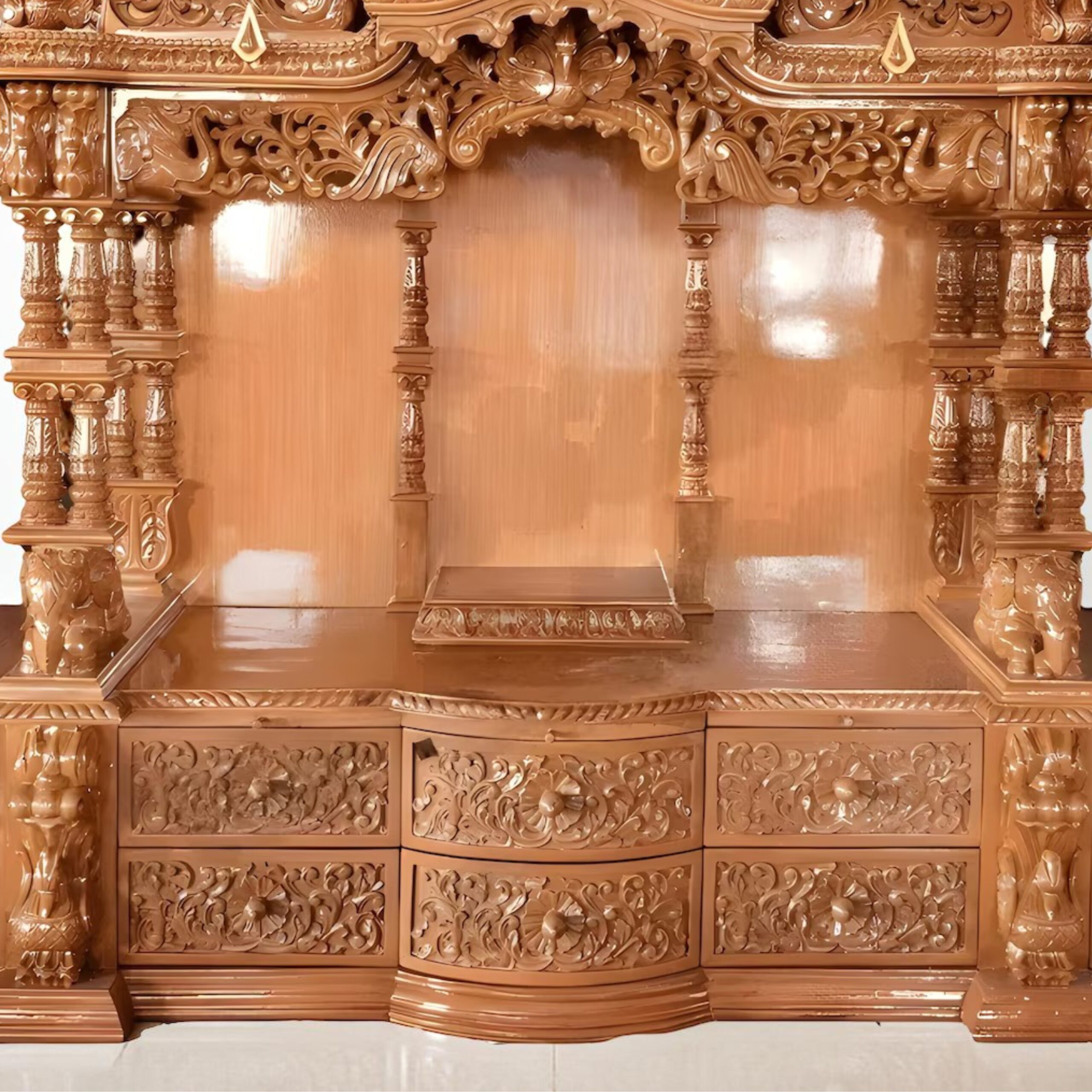 Big Size Mandir for Home in Traditional Style