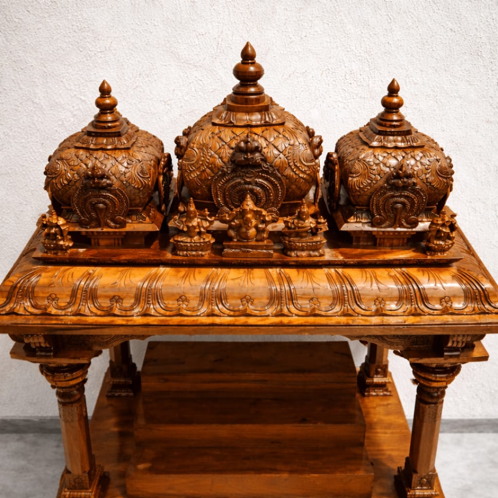 Large South Indian Mandir Design for Home