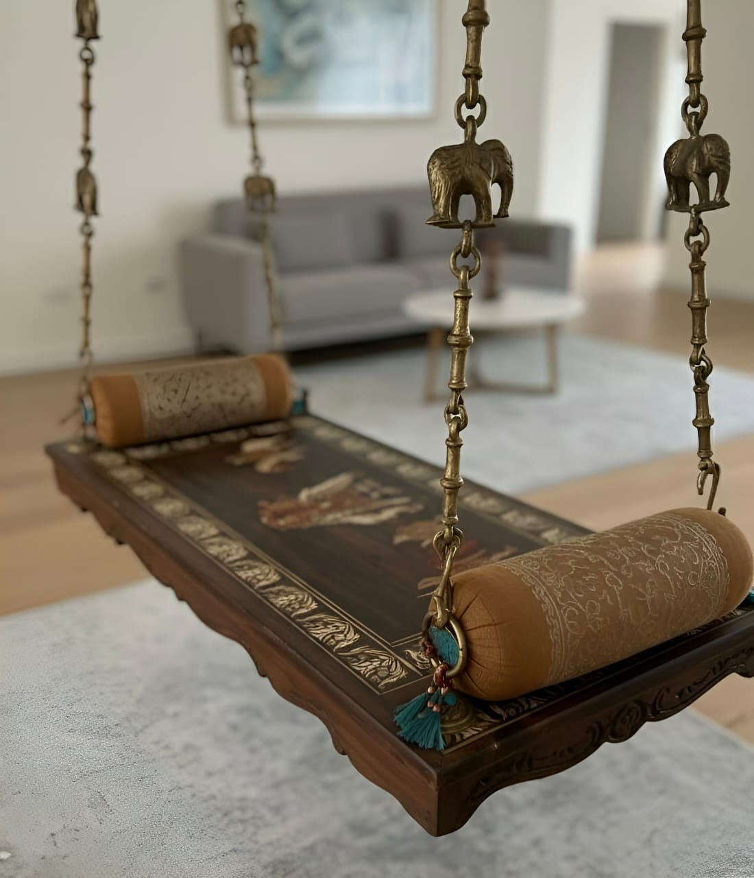 Teak Wood Oonjal Swing - Image 4