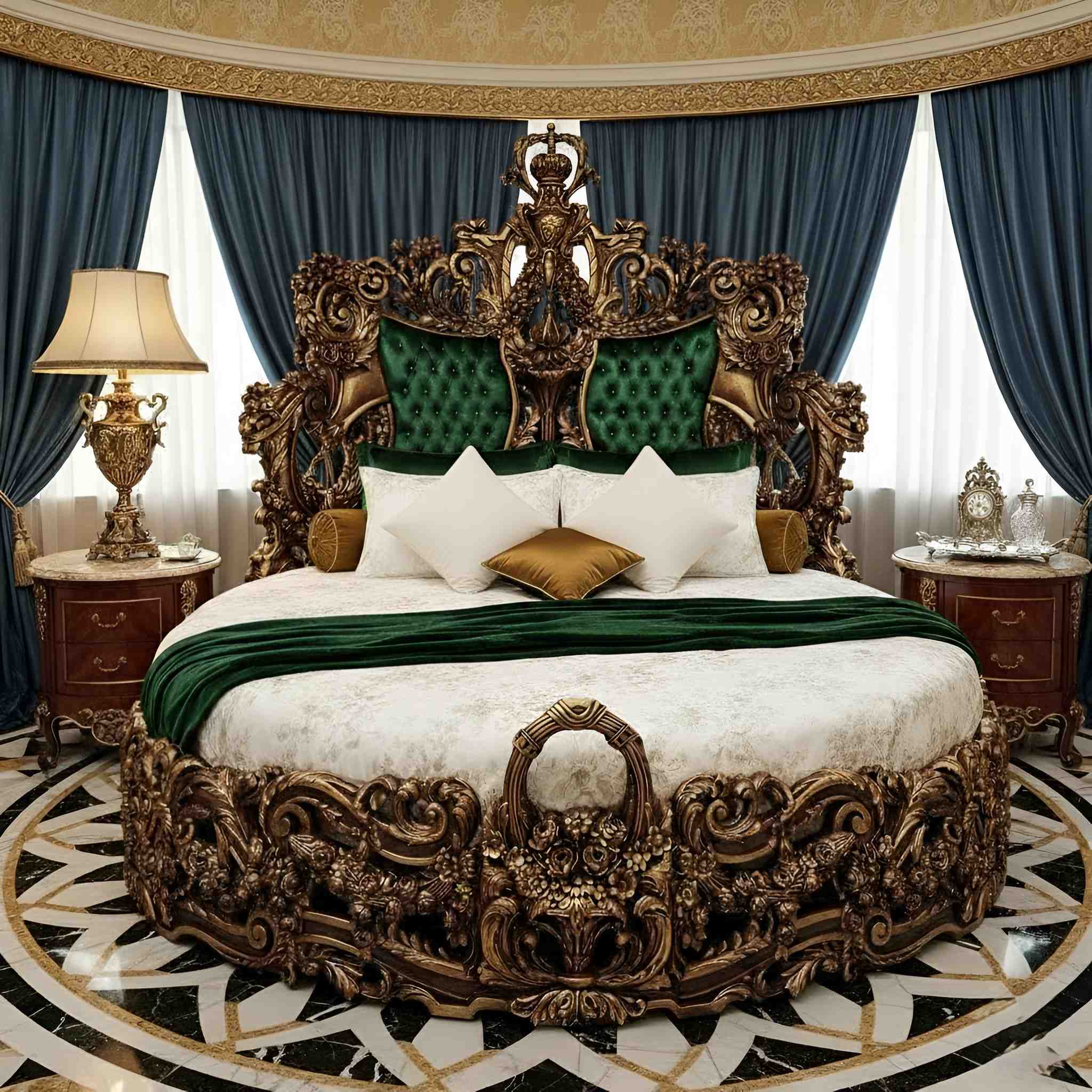 Royal Round Bed Design