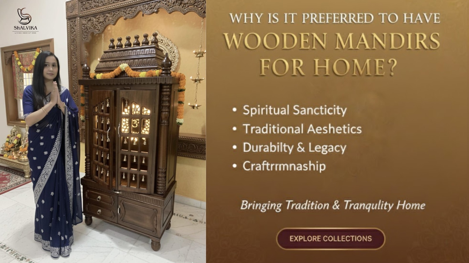 Why is it Preferred to Have Wooden Mandirs for Homes