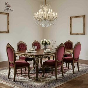 Wooden Royal Dining Table 6 Seater