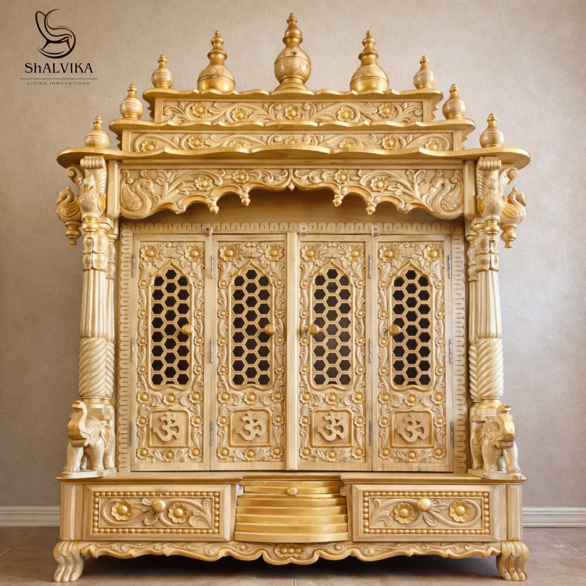 Wooden Pooja Mandir Designs for Home with Price