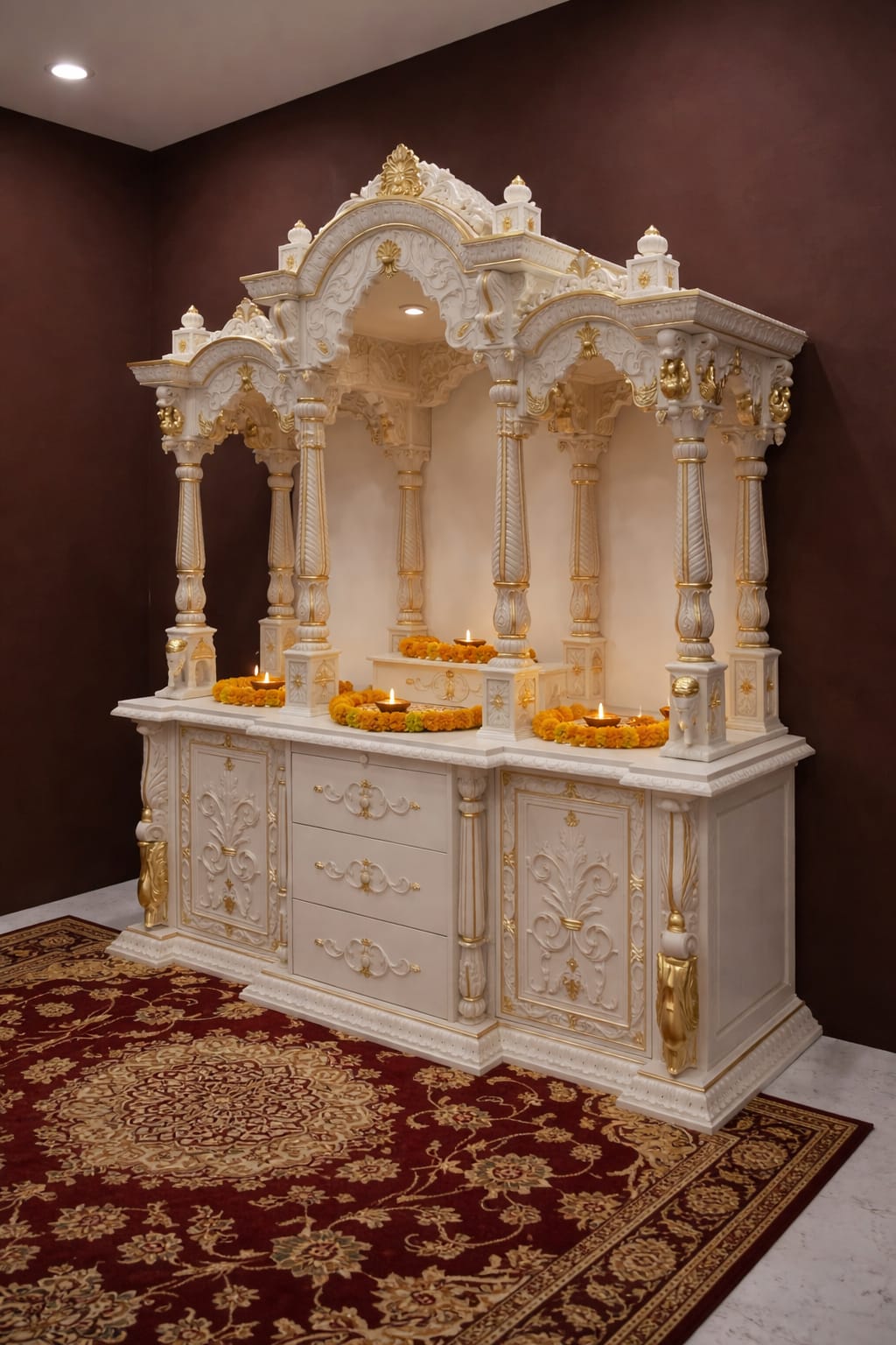 Big Temple for Home in White