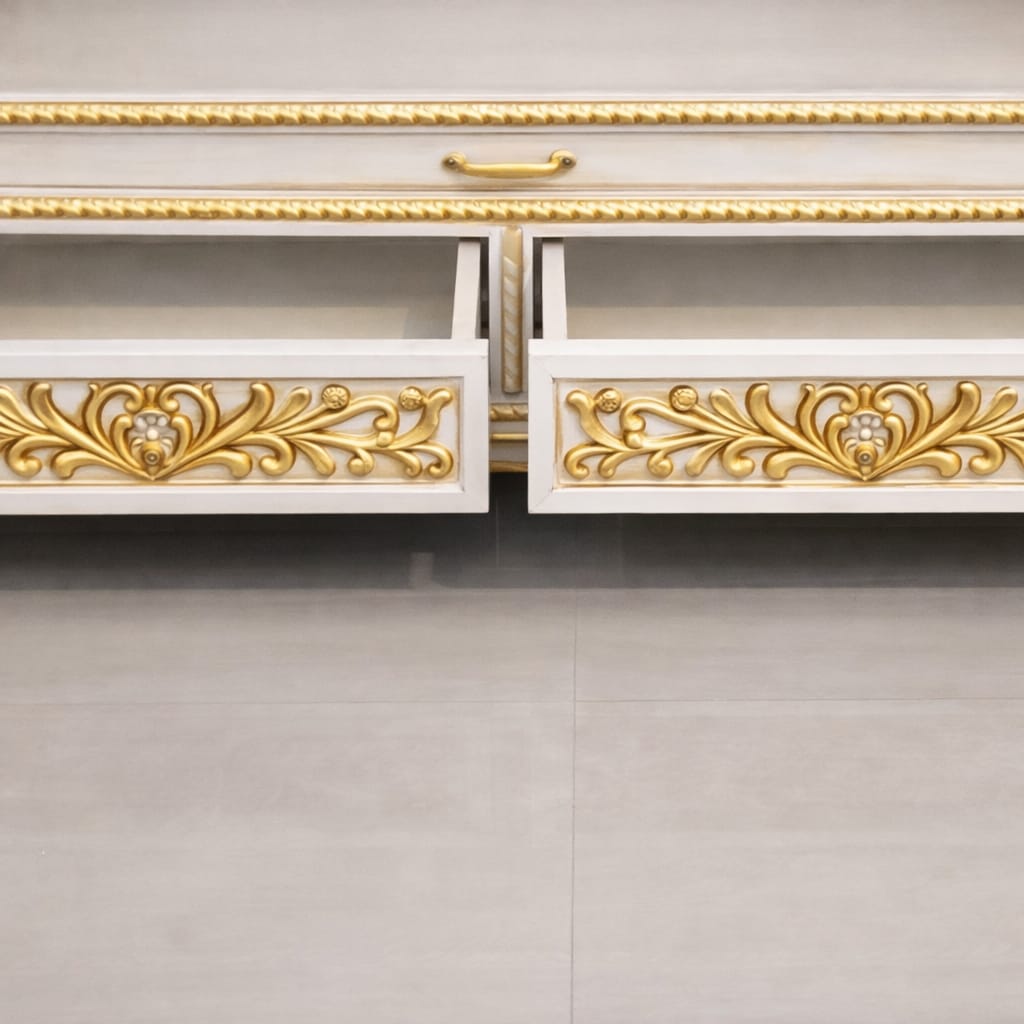 Designs for Mandir in South Indian Style with Drawers