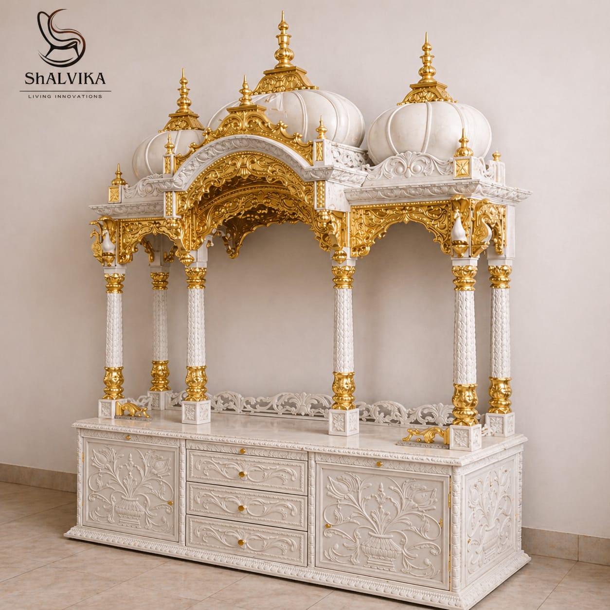 Latest Design of Wooden Mandir