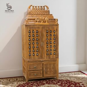 Pooja Temple for Home with Bells Door