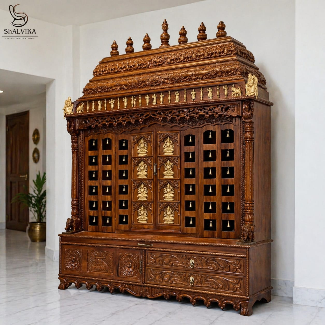 South Indian Style Mandir Designs For House