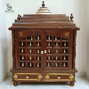 Wooden South Indian Mandap with Bells Door