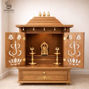 Wooden South Indian Mandap with Bells Door