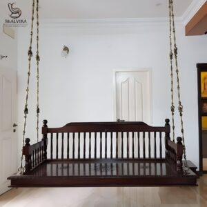 Wooden Swing for Home with Brass Chain by Shalvika Living