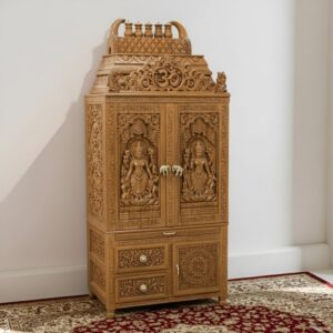 Pooja Temple for Home with Bells Door