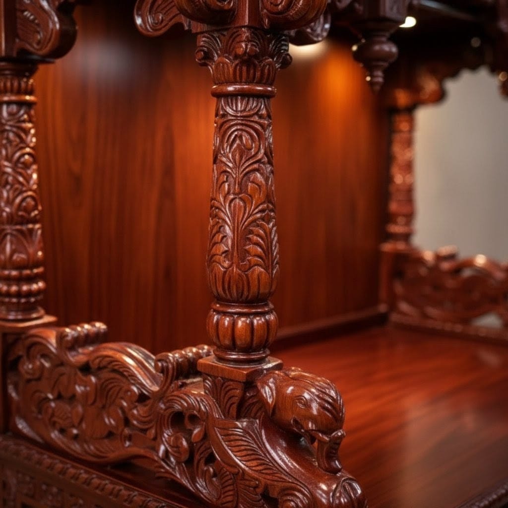 South indian temple design in teak wood