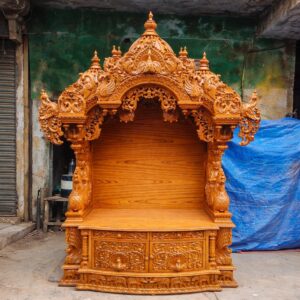 Heavily Carved Wood Temple in Home