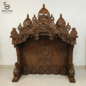 Heavily Carved Wood Temple in Home