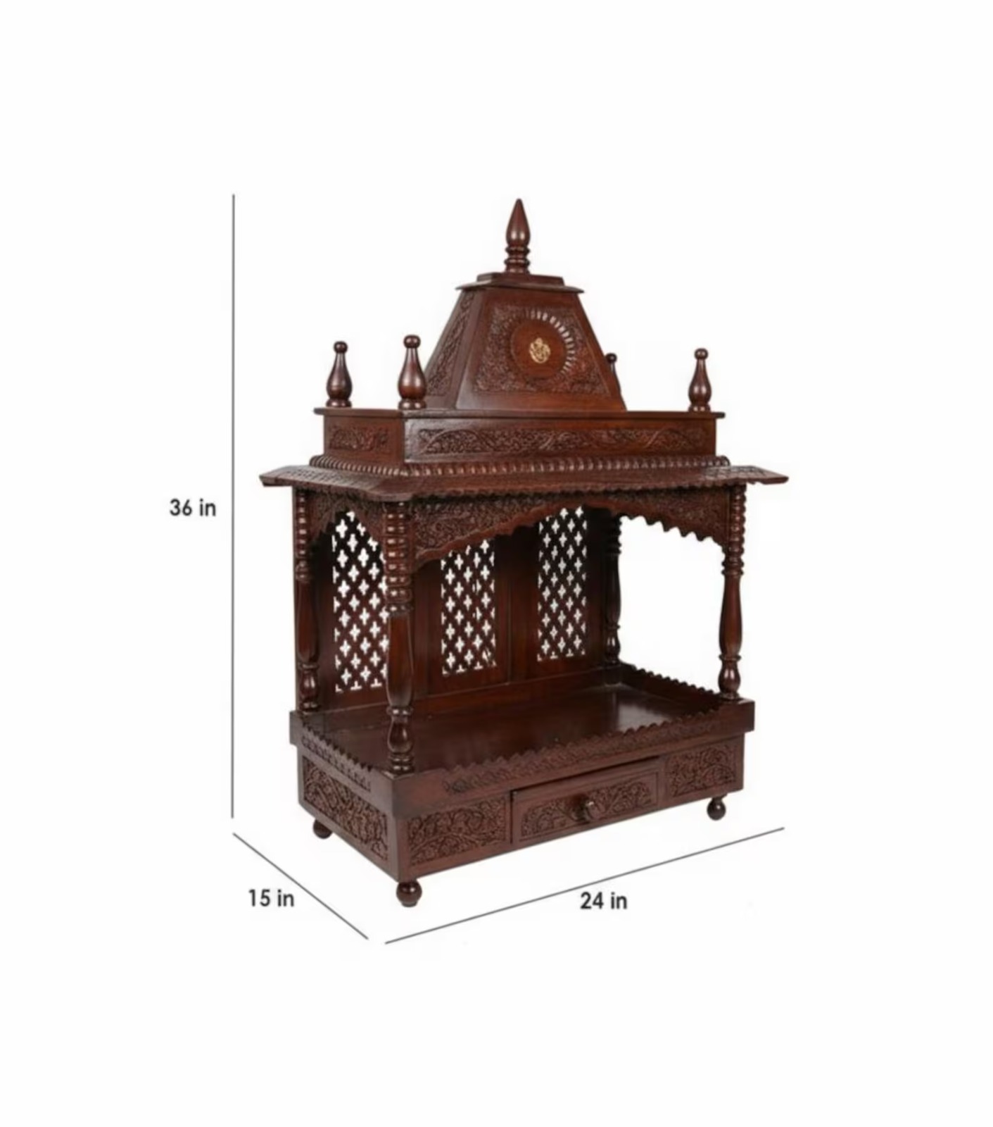 Temple for Home Designs in Sheesham Wood - Image 4