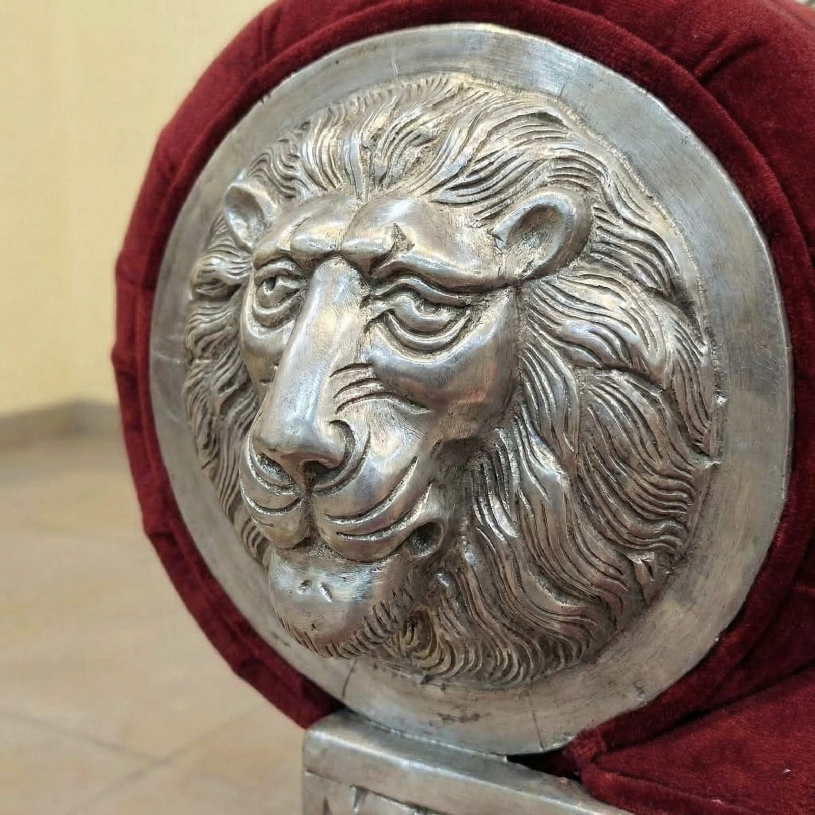 Singhasan Chair for Guruji in with Lion Handles