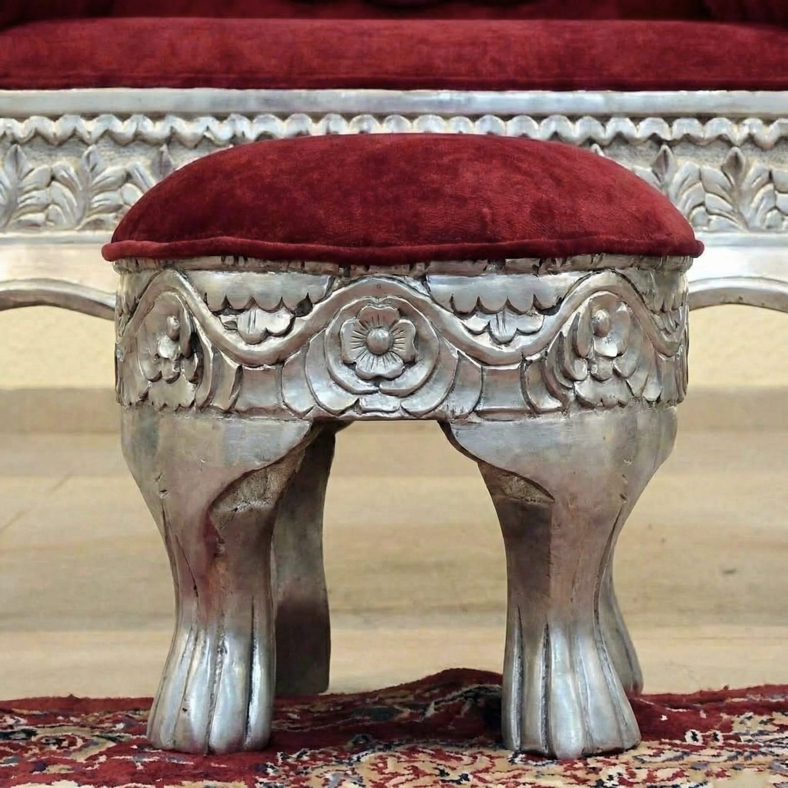 Singhasan Chair for Guruji in with Lion Handles