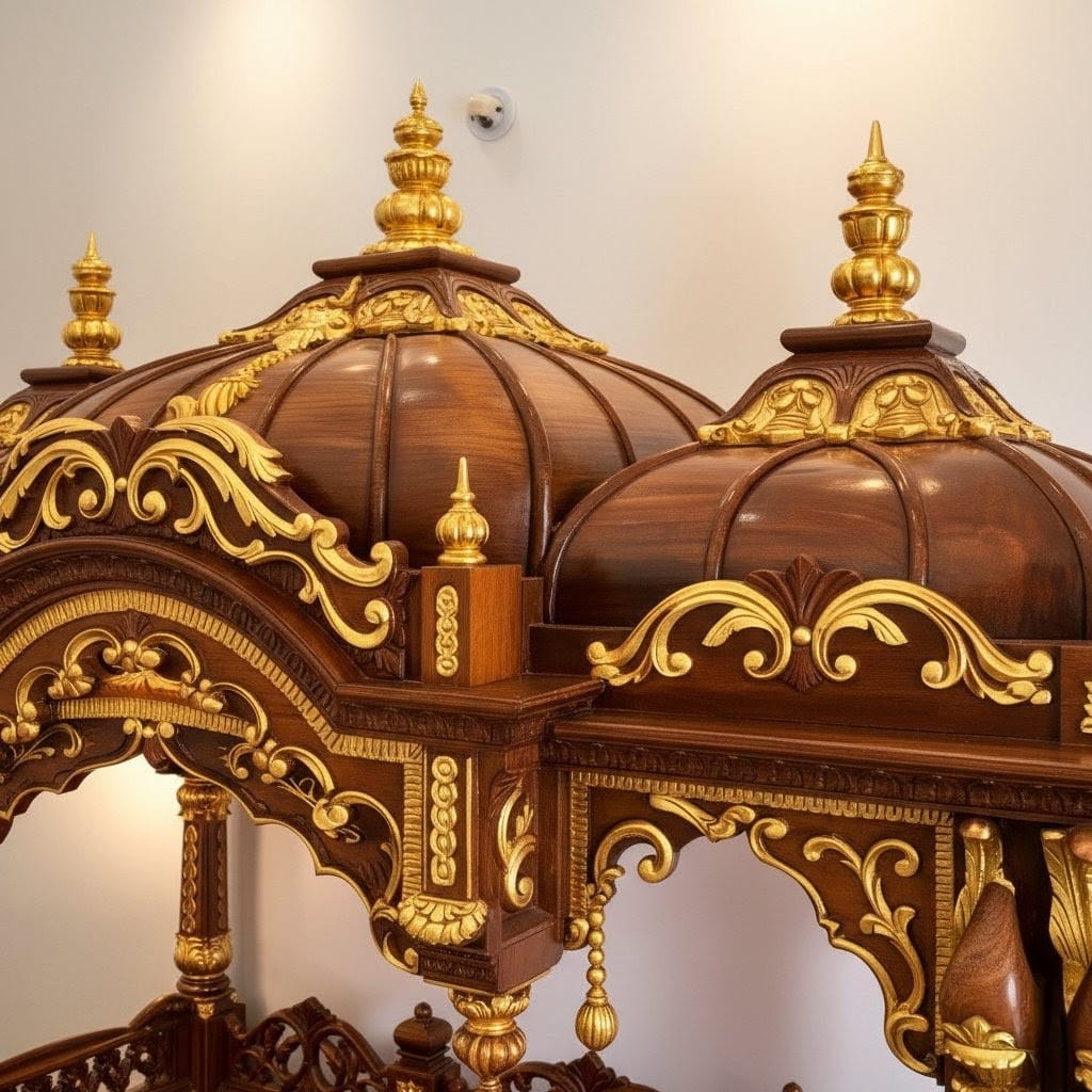 Large Size Design of Wooden Mandir for Home - Image 5