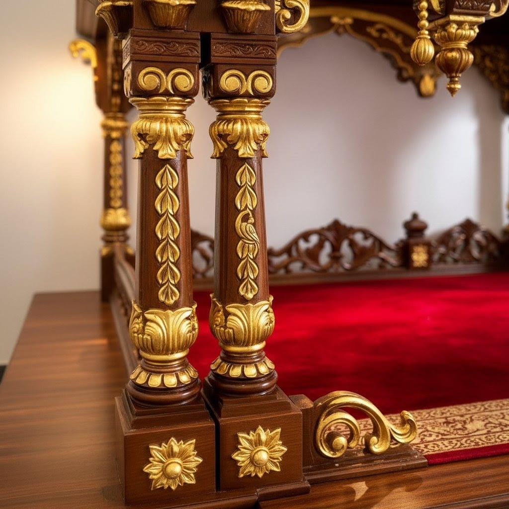 Large Size Design of Wooden Mandir for Home - Image 7