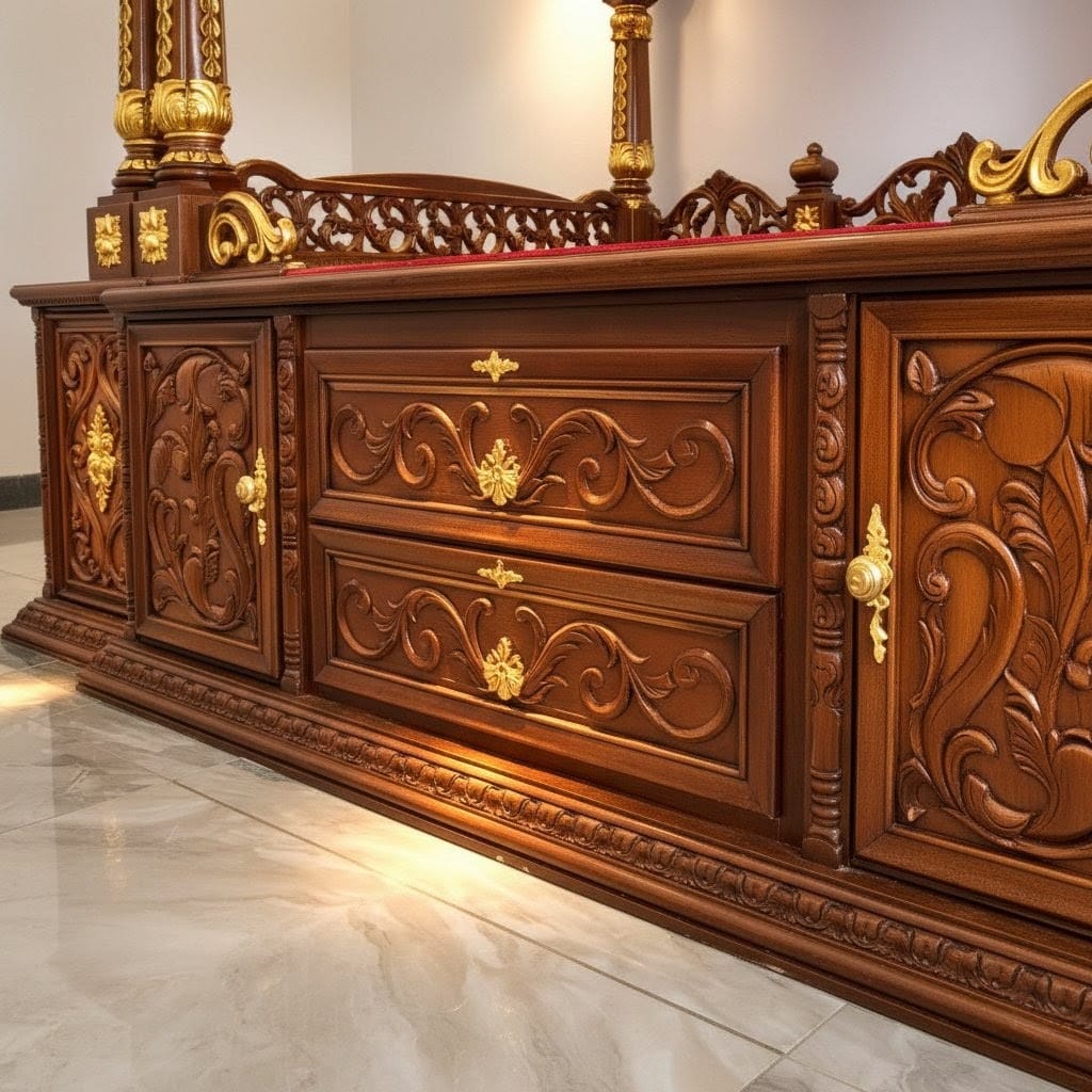 Large Size Design of Wooden Mandir for Home - Image 6