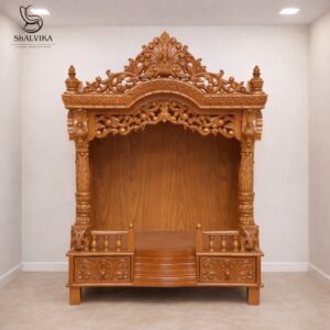 Handcrafted Wooden Home Mandir Design by shalvika living innovations