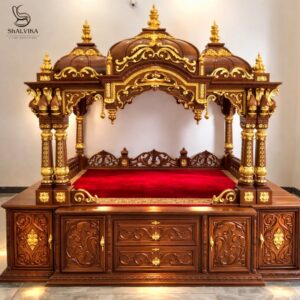 Large Size Design of Wooden Mandir for Home by shalvika living innovations