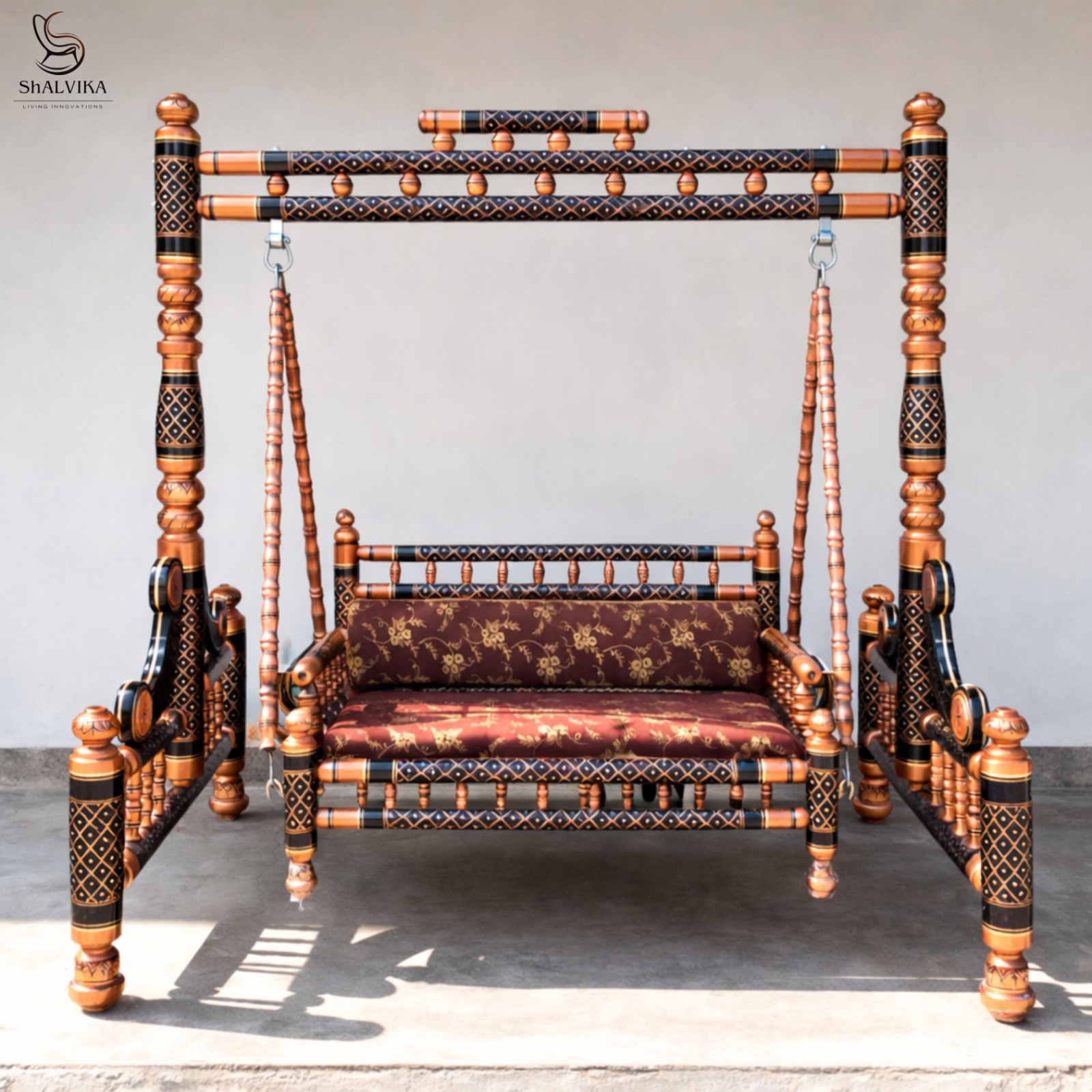 Sankheda Style Wooden Zula Design by Shalvika Living Innovations