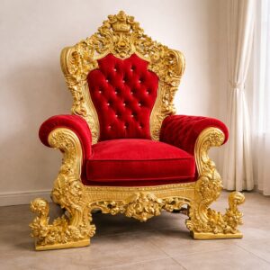 Teak Wood Carved Chair Design for Guruji