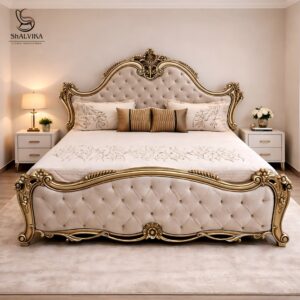 Wooden Royal Bed Set with Side Tables by shalvika living Innovations