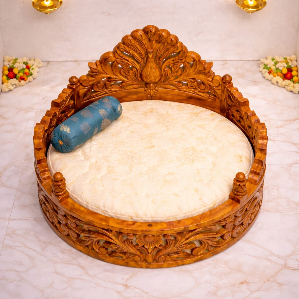 Exclusive Laddu Gopal Ji Bed in Classic Round Style - Image 5