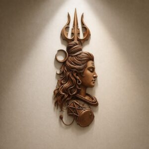 Elegant Lord Shiva Wall Art with Trishul & Damru
