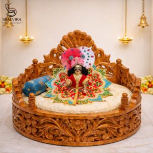 Exclusive Laddu Gopal Ji Bed in Classic Round Style