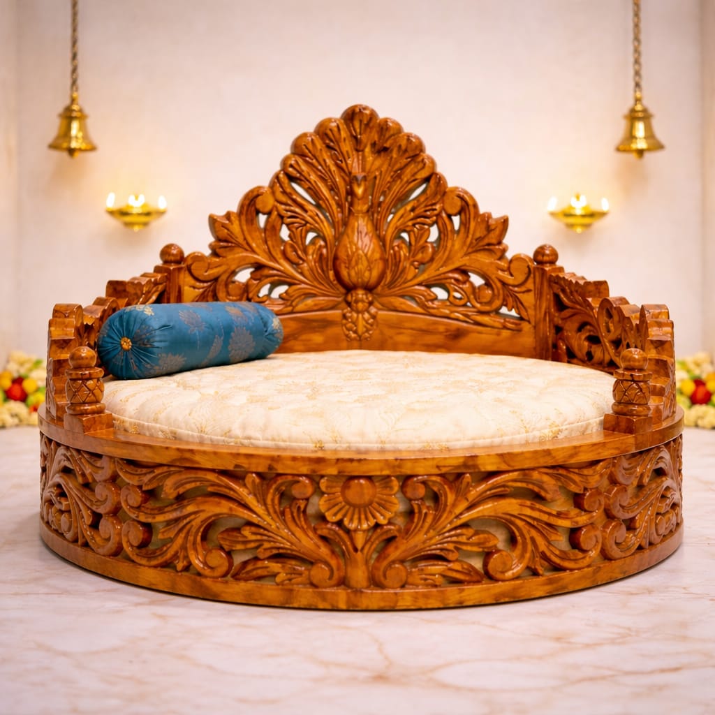 Handcrafted Laddu Gopal Ji Bed
