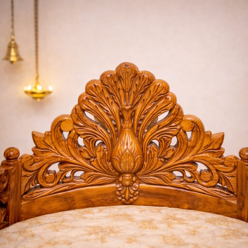 Premium Laddu Gopal Ji Bed in Classic Round Style