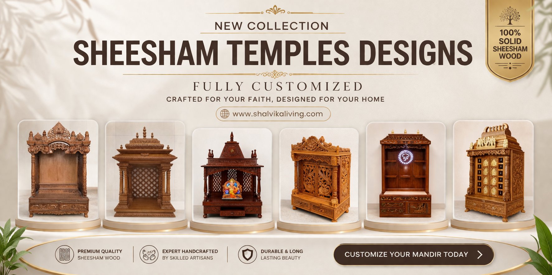 Sheesham Temples Designs by Shalvika Living