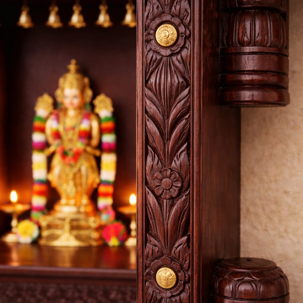 Traditional Wall Hanging Mandir for Home