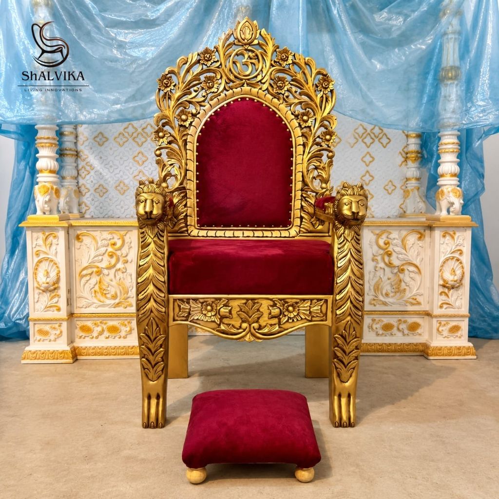 fully carved guruji satsang chair