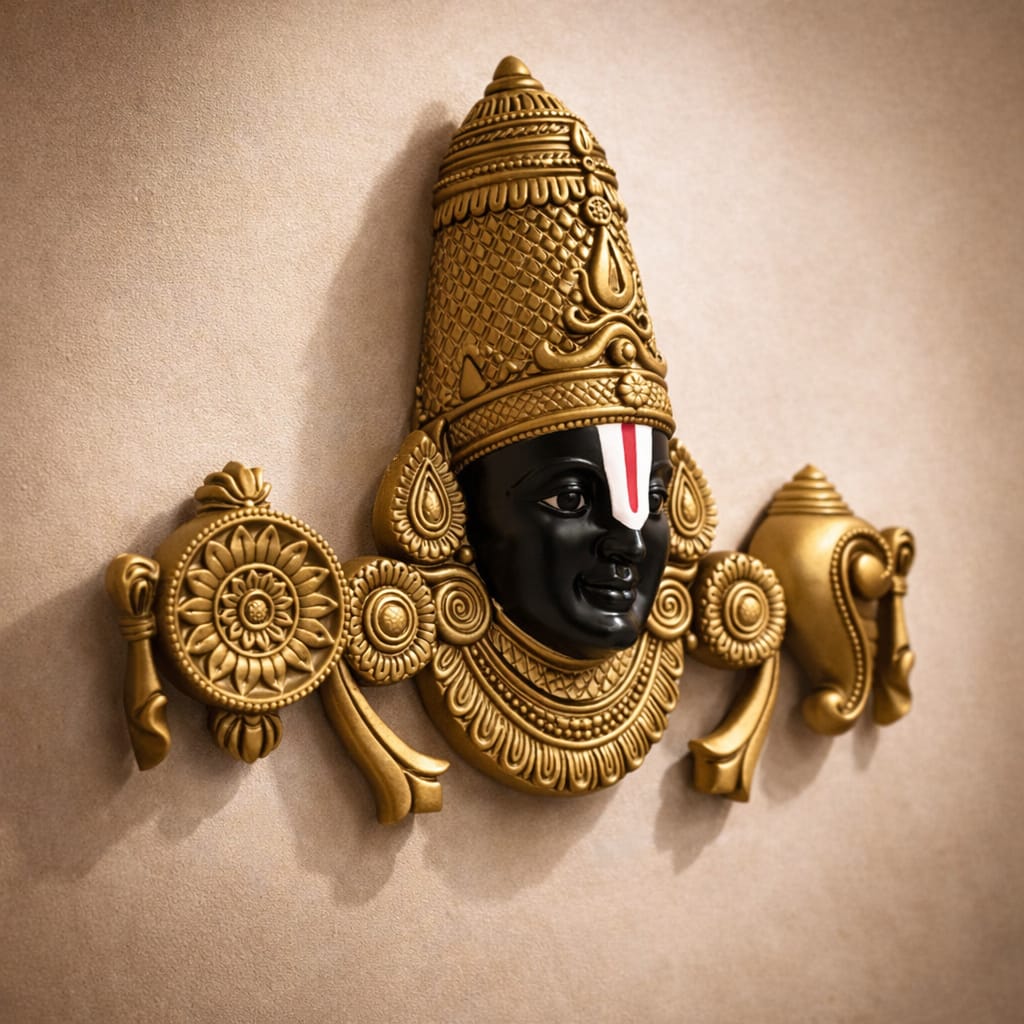Handcrafted Lord Balaji Wall Hanging for Home & Temple - Image 5