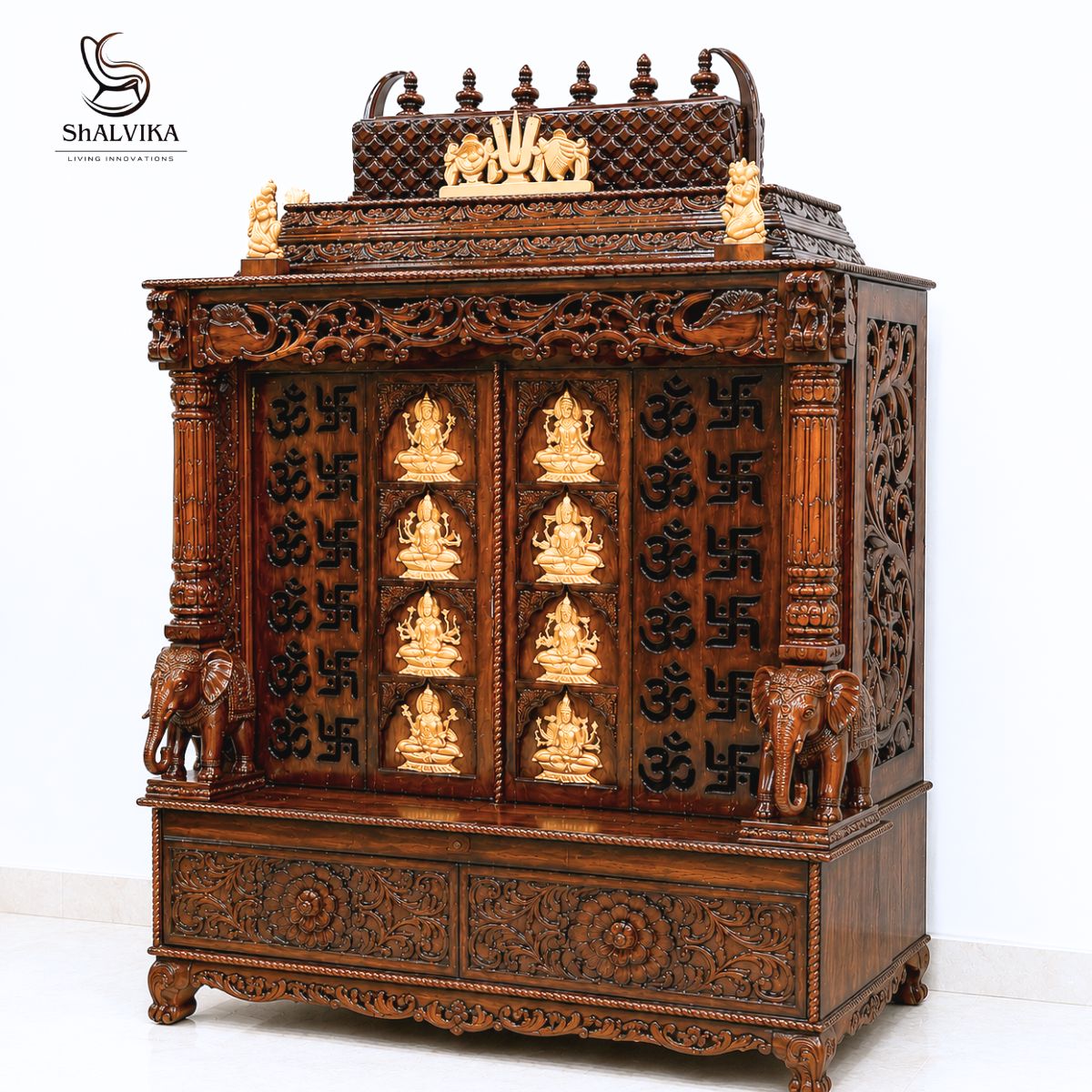 Ashtalakshmi Wooden Mandir for Home South Indians