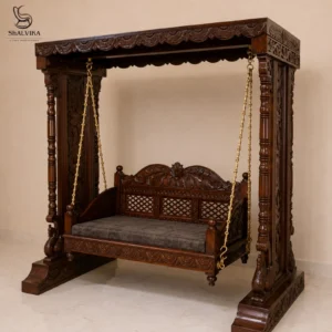Traditional Wooden Indoor Jhula for Home & Living Room