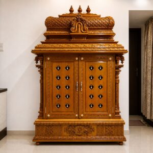 Customized 7 Feet Pooja Mandir for Home in South Indian Style