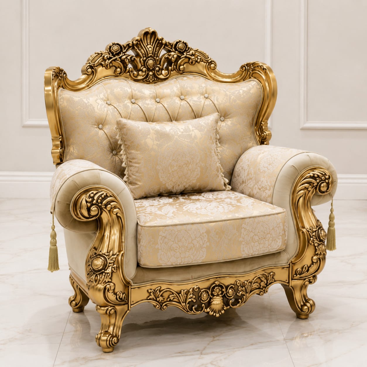 Elegant Luxury Sofa Set Design for Modern Royal Homes