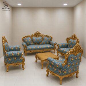 Luxury Royal Maharaja Sofa Set Design for Living Room