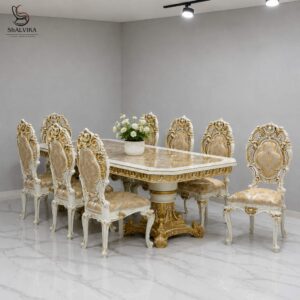 Elegant 8 Seat Dining Room Table and Chairs